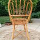 Series of 4 vintage rattan chairs.