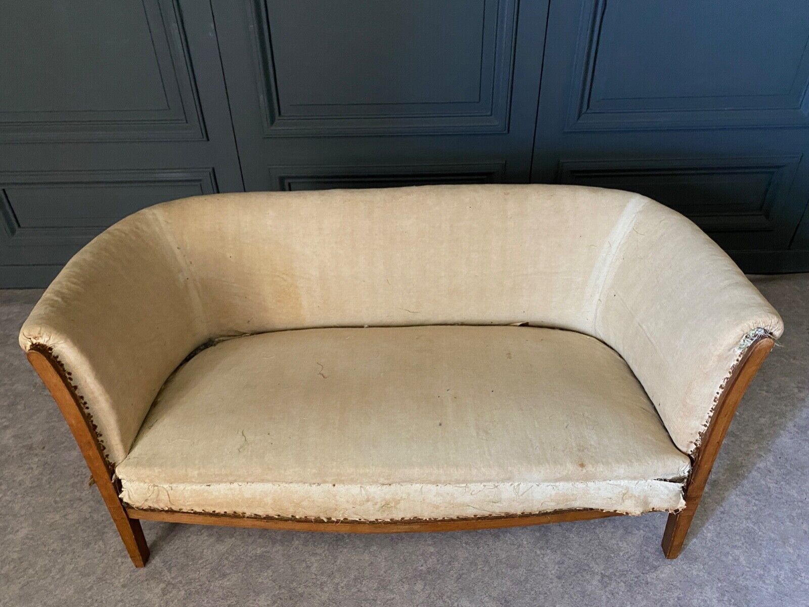 Sofa art deco 1930 geometric wood structure