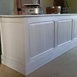 Comptoir d'épicerie 245 cm fin XIXème