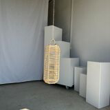 Small lantern-shaped rattan suspension H35 D15