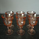 Suite of 6 wine glasses