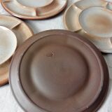 Service 6 plates with compartments Grès du Marais France