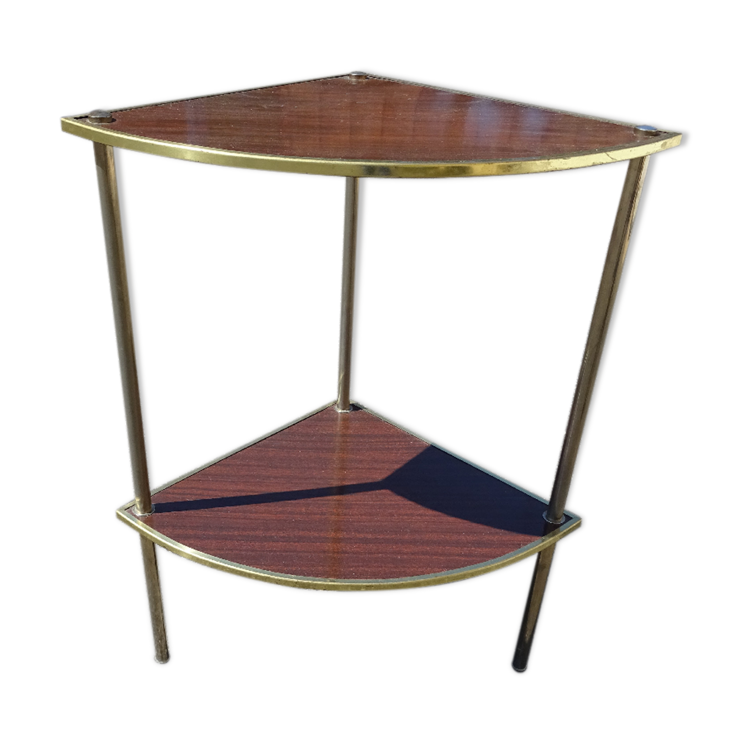 Table d'appoint encoignure formica vintage