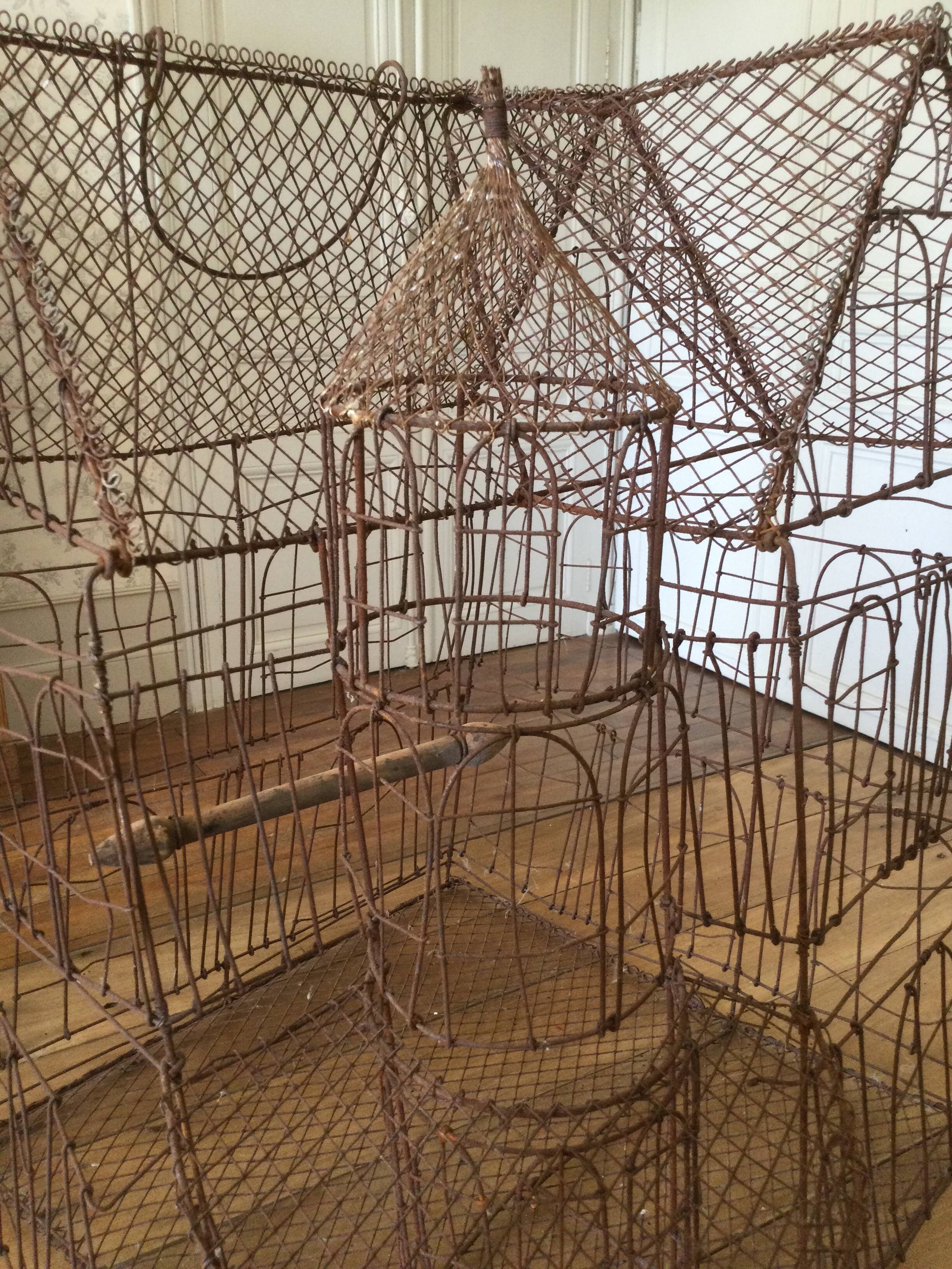 Handmade wire birdcage