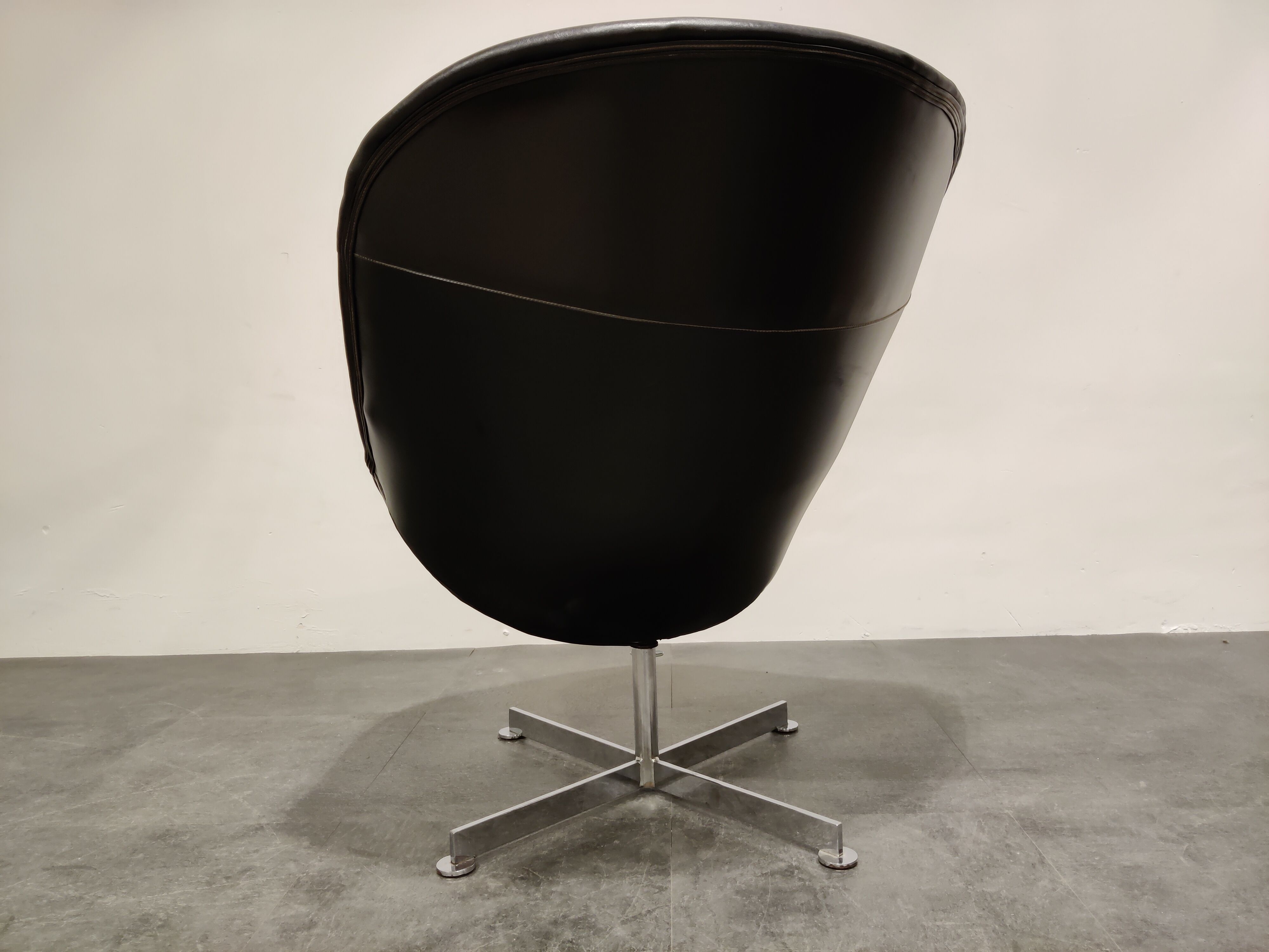 Vintage swivel chair by Rudolf Wolf for Rohé Noordwolde, 1960