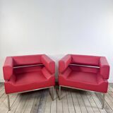 Vintage 1970s round metal and smoked glass table