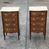 Paire chevet / chiffonnier Commode vintage style Louis XV