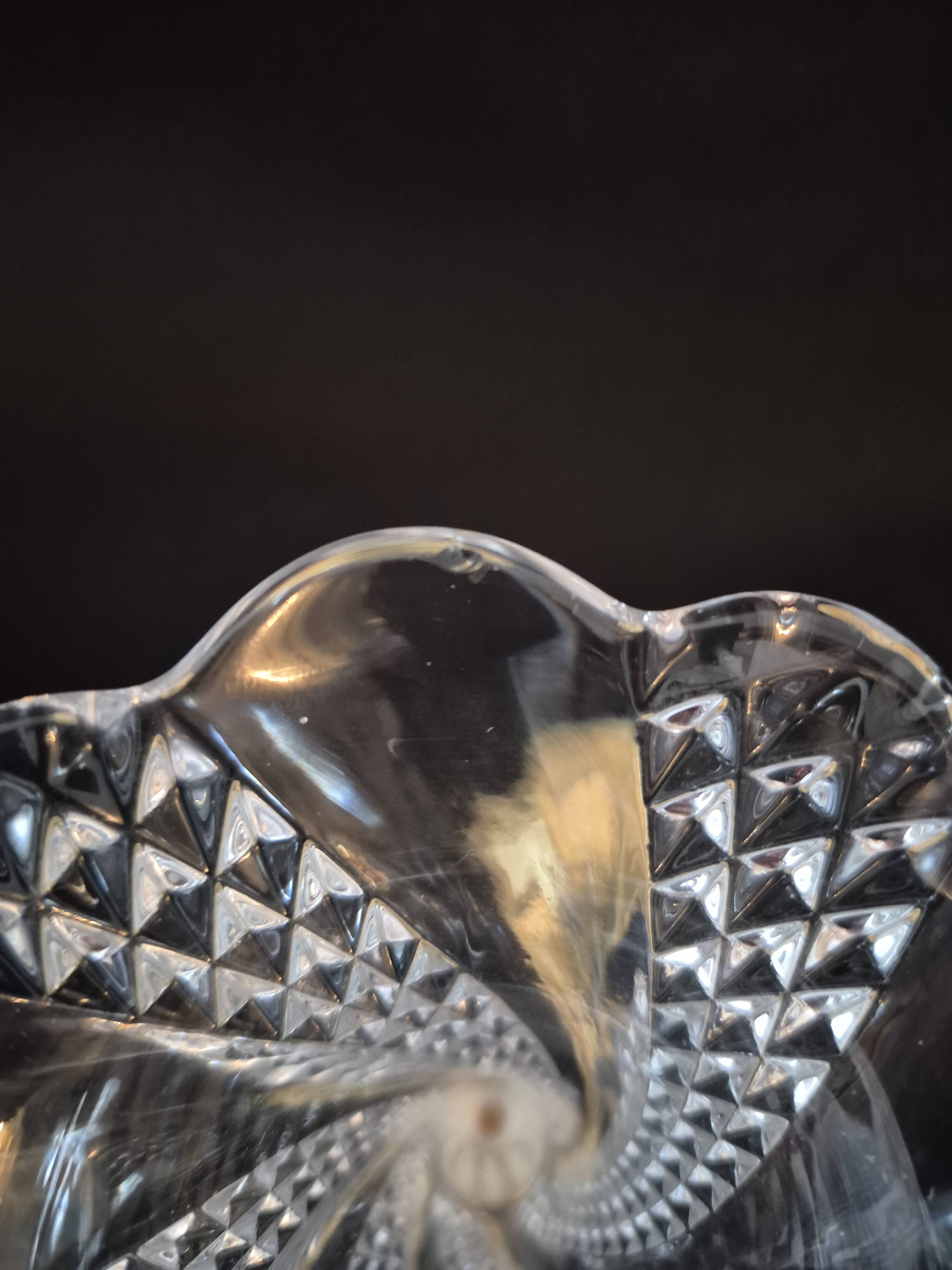 Cornet or tulip vase, centrepiece, Baccarat crystal 19th century