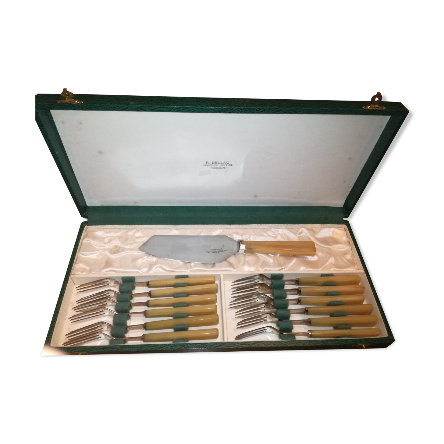 Dessert forks art deco bakelite- goldsmith in Vierzon