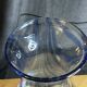 Biot vase in blown glass with blue inclusions – vintage France – H 23 cm