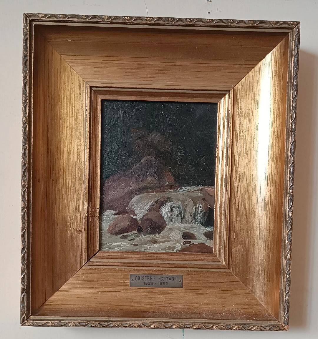 Oil painting on panel, Giuseppe Hainmann (Milan 1828-Alexandria, Egypt 1883)