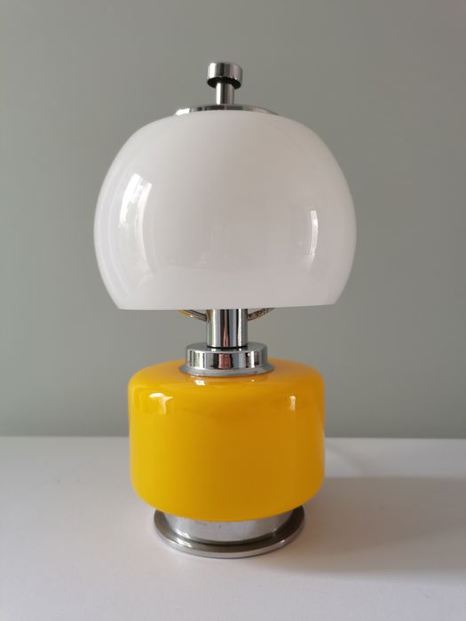 Italian glass table lamp, 70s