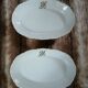 Ensemble 6 plats en porcelaine blanche