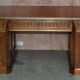 Bureau partenaire antique russe en bois dur restauré et fauteuil en cuir