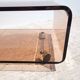 Vintage plexiglass coffee table with wheels 1970
