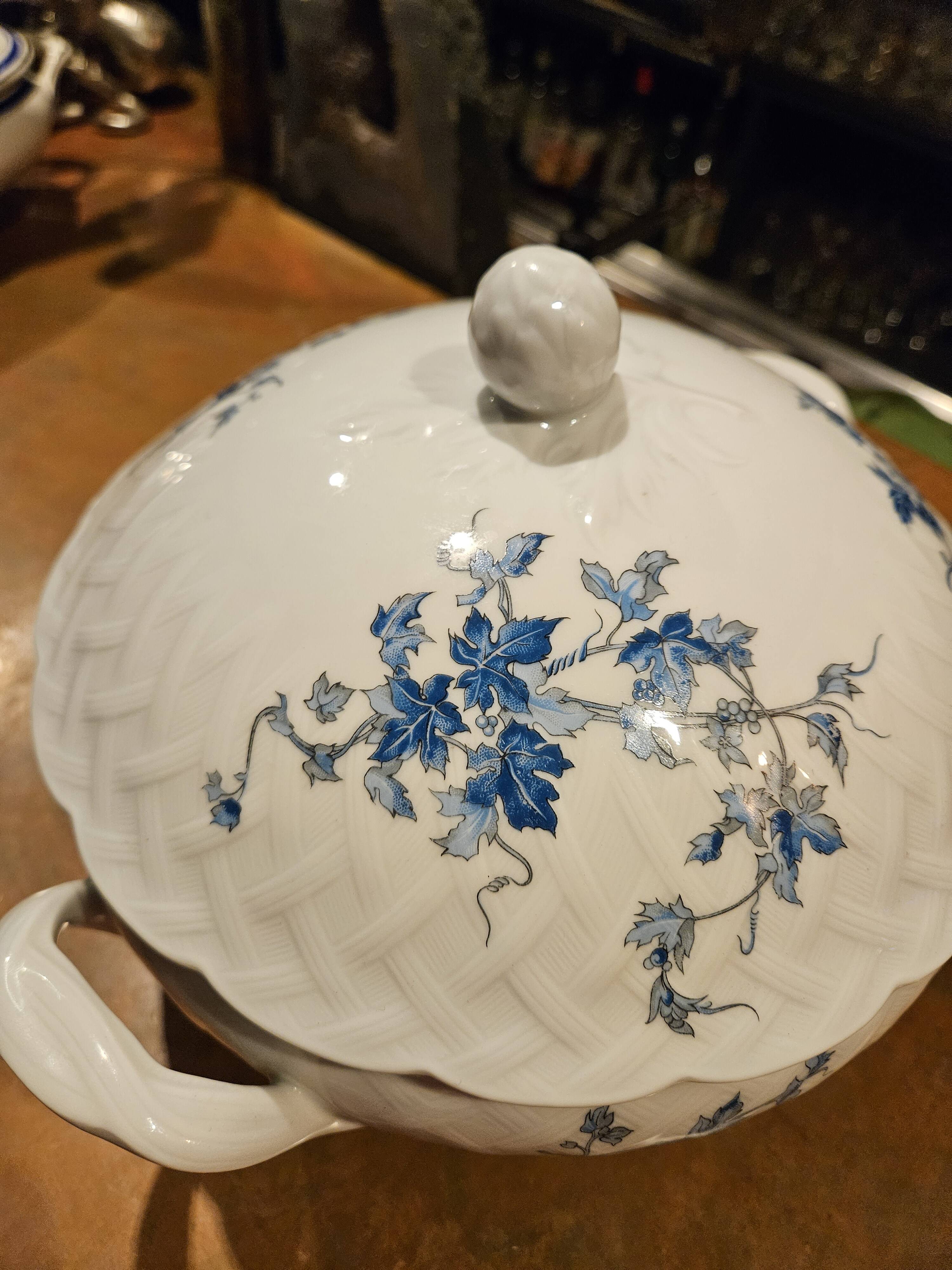 Limoges porcelain vegetable soup tureen