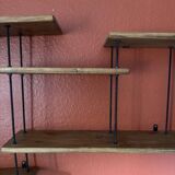 Industrial style wall shelf