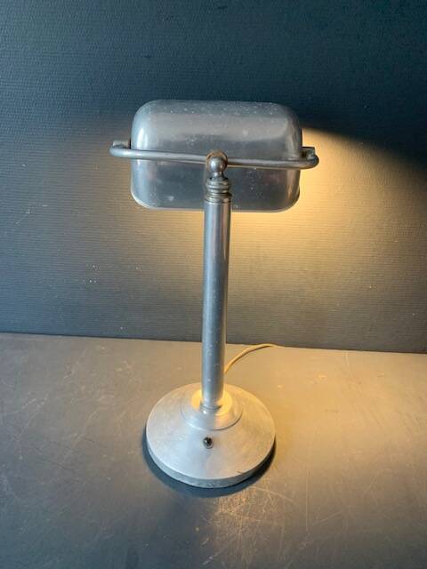 Old art deco aluminum desk lamp, 1920