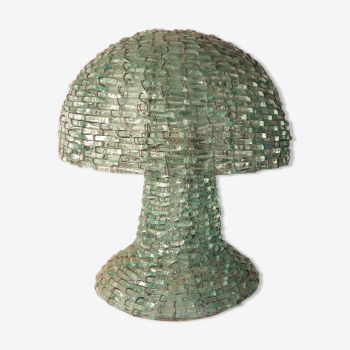 Mushroom-shaped glass lamp