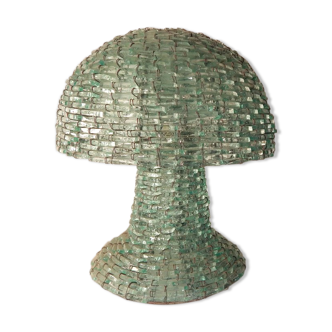 Lampe en verre de forme champignon