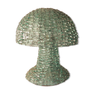 Mushroom-shaped glass lamp