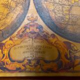 Former world map pattern on leather