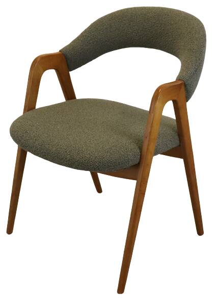 vintage WK Möbel style fauteuil / stoel 'Wildflecken' nieuwe bouclé stof