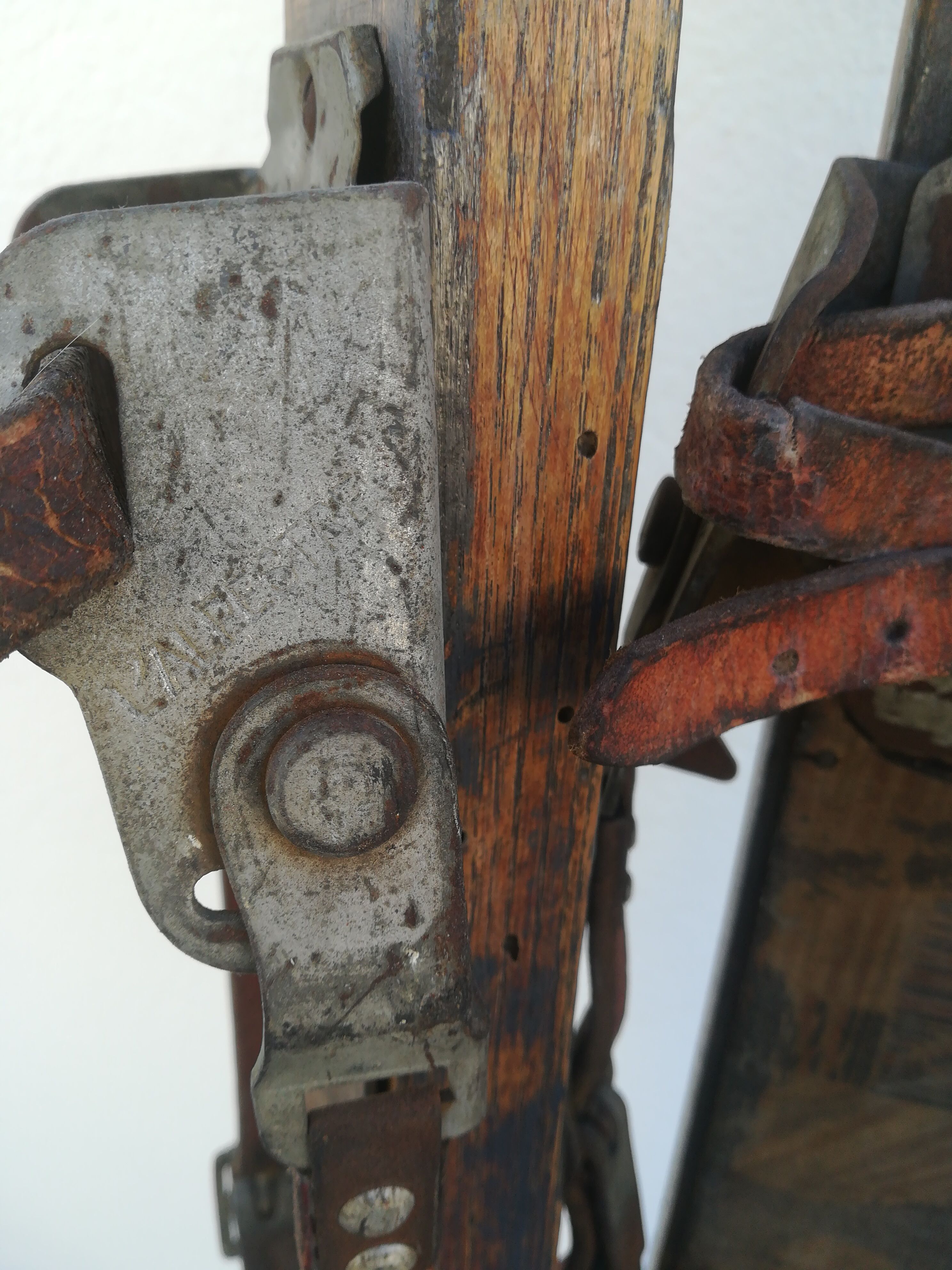Former alpine ski wooden