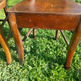 bistro chairs with pattern on the seat