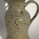 Pitcher sandstone pyrity artisanal beige signed, height 21.5