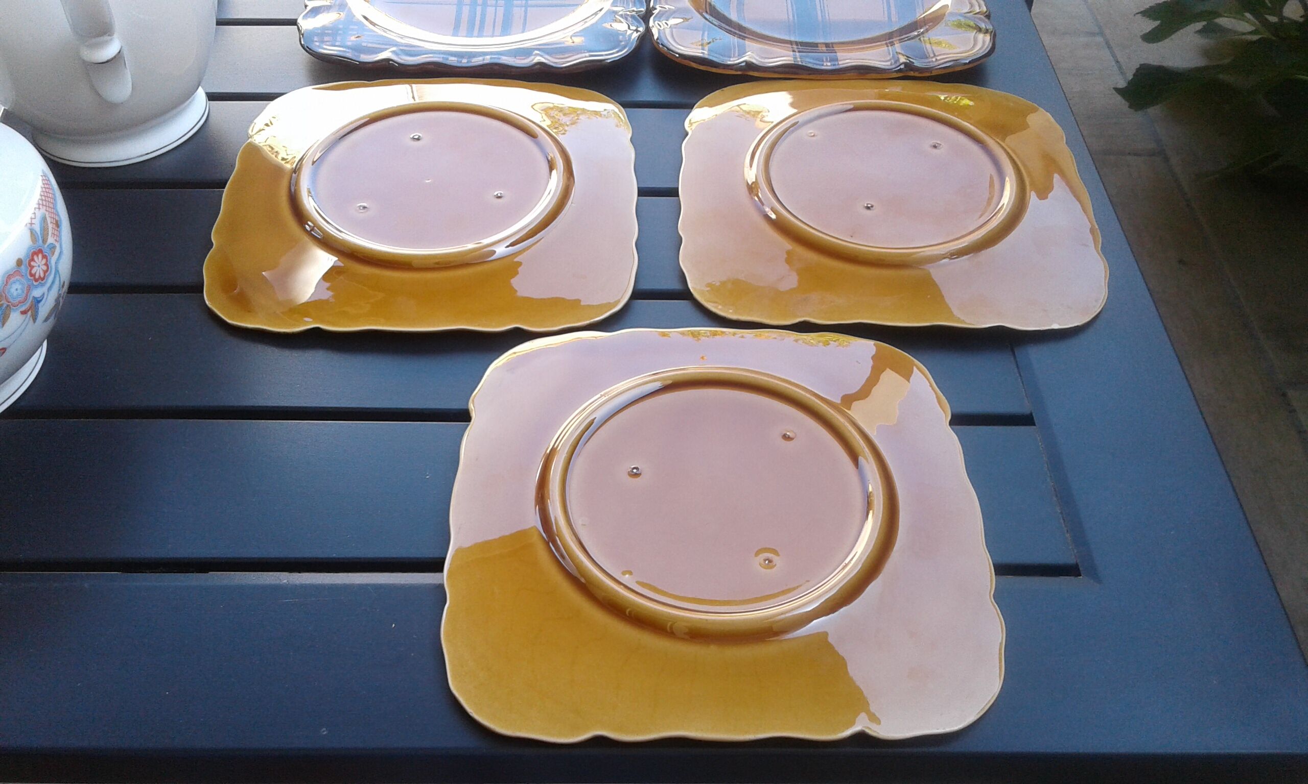 5 dessert plates, vintage
