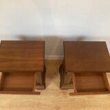 Set of 2 bedside tables style Louis Philippe - Merisier