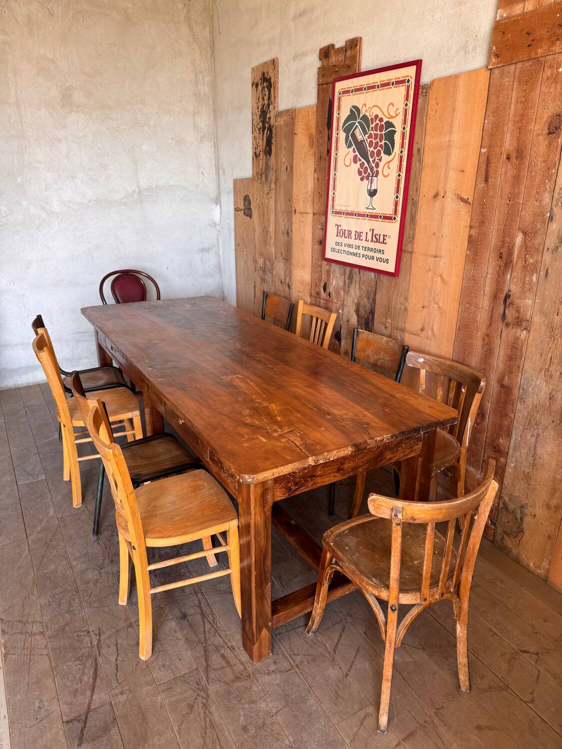 Farmhouse table for 10 people