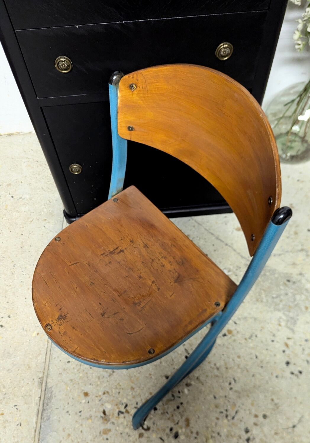 Vintage Souvignet stacking chair