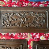 Ensemble de panneaux décoratifs anciens- meubles de voyage Asie