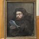 French school of the 19th century, Portrait of a man reading, oil on canvas