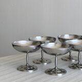 8 coupelles à dessert en inox