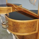 console with side tables and mirror, 1950s, set of 3