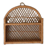 Rattan wall shelf