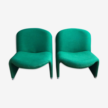 Set of 2 Italian Alky lounge chairs by Giancarlo Piretti for Castelli, 1970s