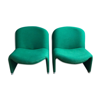 Set of 2 Italian Alky lounge chairs by Giancarlo Piretti for Castelli, 1970s