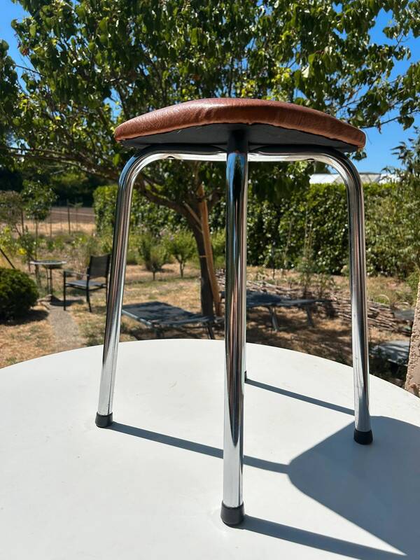 Vintage leather stool