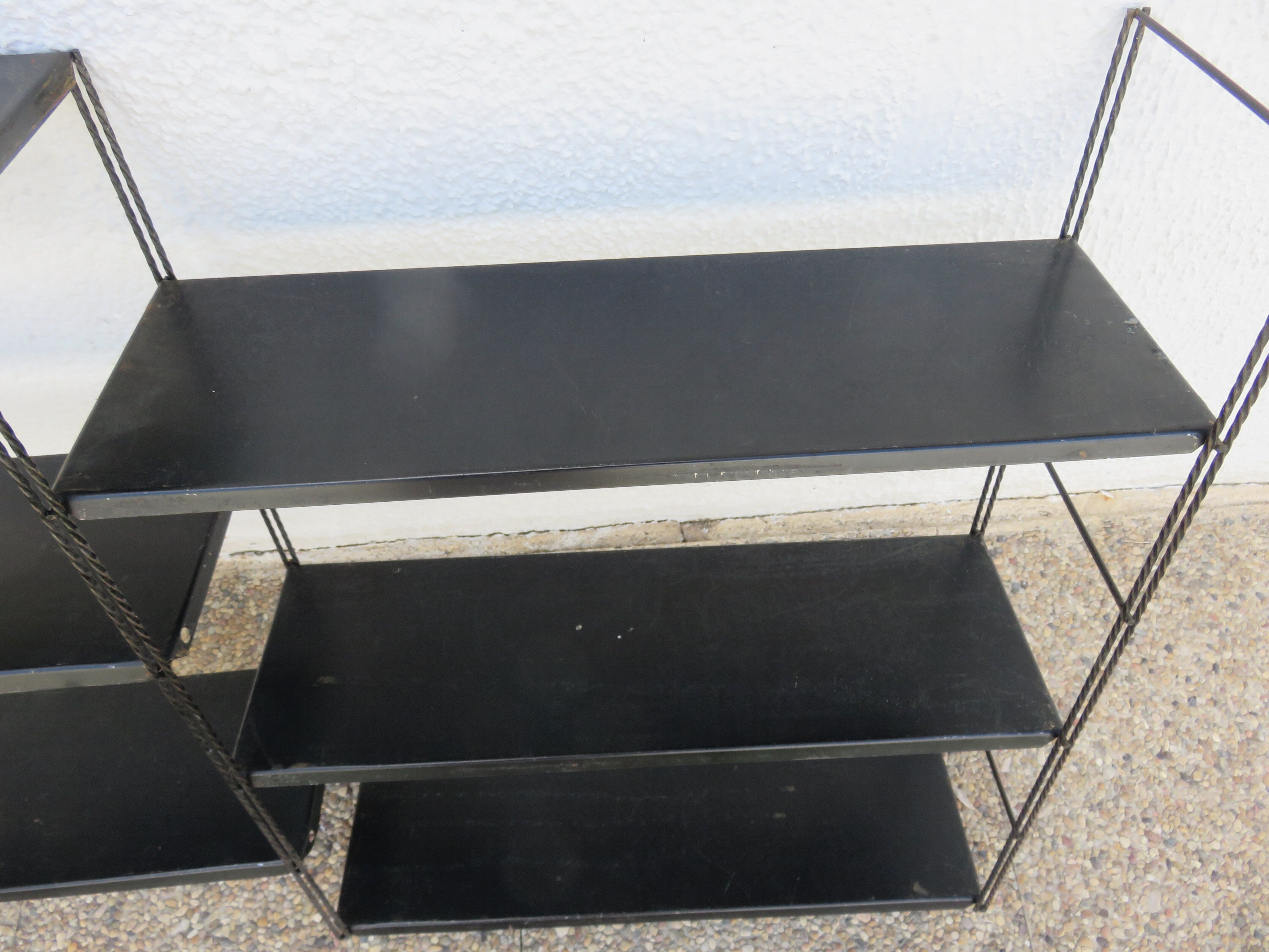 Modular wall shelf string metal 50/60s