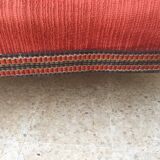 Antique toad sofa in brick velvet