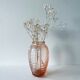 Old pink glass vase