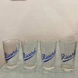 Set of 4 small vintage Ricard glasses