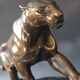 Panther desk lamp in spelter on a black and white marble base 1925