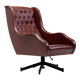 Italian reclining chaise longue from the 1950s in oxblood Naugahyde.
