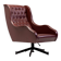 Italian reclining chaise longue from the 1950s in oxblood Naugahyde.