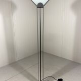 Italian steel tear plate and glass floor lamp 1980’s.